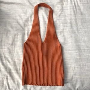Burnt orange halter top